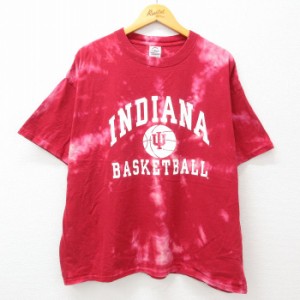 古着 半袖 ビンテージ Tシャツ メンズ 00年代 00s インディアナフージャース バスケットボール 大きいサイズ コットン クルー 中古 古着