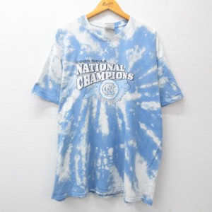 古着 ナイキ NIKE 半袖 ビンテージ Tシャツ メンズ 00年代 00s NCAA ノースカロライナ バスケットボール 大きいサイズ ロング 中古 古着