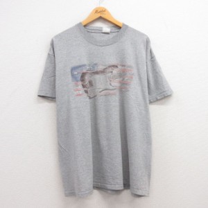 古着 半袖 ビンテージ Tシャツ メンズ 00年代 00s ハードロックカフェ ギター 大きいサイズ クルーネック グレー 霜降り XLサ 中古 古着