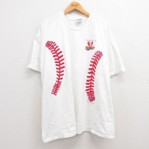 古着 ヘインズ Hanes 半袖 ビンテージ Tシャツ メンズ 90年代 90s MLB フェニックスファィアバード 大きいサイズ コットン ク 中古 古着