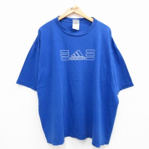 古着 アディダス adidas 半袖 ビンテージ Tシャツ メンズ 00年代 00s ワンポイントロゴ 大きいサイズ コットン クルーネック  中古 古着