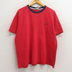 古着 トミーヒルフィガー TOMMY HILFIGER トミージーンズ 半袖 ビンテージ ブランド Tシャツ メンズ 90年代 90s ワンポイント 中古 古着