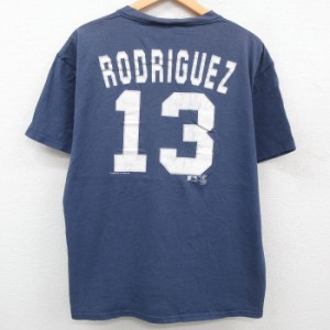 古着 リー Lee 半袖 ビンテージ Tシャツ メンズ 00年代 00s MLB ニューヨークヤンキース アレックスロドリゲス クルーネック  中古 古着