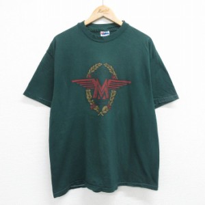 古着 ヘインズ Hanes 半袖 ビンテージ Tシャツ メンズ 90年代 90s エンブレム MATCHLESS LONDON コットン クルーネック USA製  中古 古着