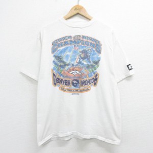 古着 スターター STARTER 半袖 ビンテージ Tシャツ メンズ 90年代 90s NFL デンバーブロンコス ワンポイントロゴ コットン ク 中古 古着