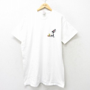 古着 フルーツオブザルーム 半袖 ビンテージ Tシャツ メンズ 90年代 90s ルーニーテューンズ LOONEY TUNES シルベスター トゥ 中古 古着