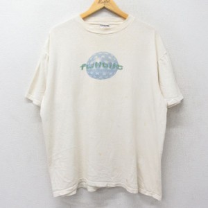 古着 オニータ ONEITA 半袖 ビンテージ Tシャツ メンズ 90年代 90s fulltilt 大きいサイズ コットン クルーネック 生成り XLサ 中古 古着