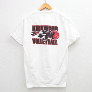 古着 ヘインズ Hanes 半袖 ビンテージ Tシャツ メンズ 00年代 00s バレーボール KIRKWOOD コットン クルーネック 白 ホワイト  中古 古着