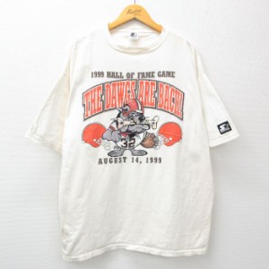 古着 スターター STARTER 半袖 ビンテージ Tシャツ メンズ 90年代 90s 犬 フットボール 大きいサイズ コットン クルーネック  中古 古着