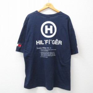 古着 トミーヒルフィガー TOMMY HILFIGER 半袖 ブランド ビンテージ Tシャツ メンズ 90年代 90s ビッグロゴ 胸ポケット付き 大 中古 古着