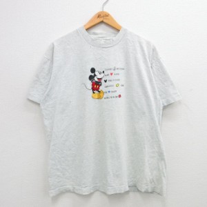 古着 半袖 ビンテージ Tシャツ メンズ 90年代 90s ディズニー DISNEY ミッキー MICKEY MOUSE 大きいサイズ クルーネック USA製 中古 古着