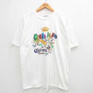 古着 All sports 半袖 ビンテージ Tシャツ メンズ 90年代 90s コロナ ビール マラカス コットン クルーネック 白 ホワイト spe 中古 古着