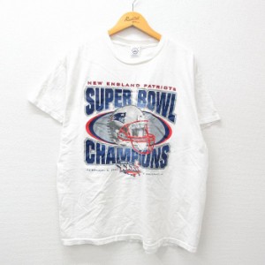 古着 半袖 ビンテージ Tシャツ メンズ 00年代 00s NFL ニューイングランドペイトリオッツ 大きいサイズ コットン クルーネック 中古 古着