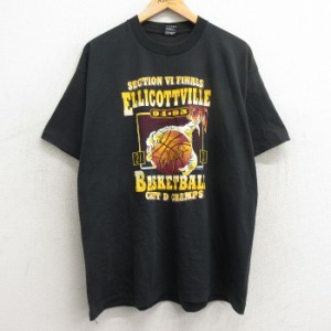 古着 フルーツオブザルーム 半袖 ビンテージ Tシャツ メンズ 90年代 90s エリコットビル バスケットボール 大きいサイズ クル 中古 古着