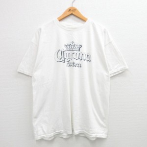 古着 フルーツオブザルーム 半袖 ビンテージ Tシャツ メンズ 00年代 00s コロナ ビール 大きいサイズ コットン クルーネック  中古 古着