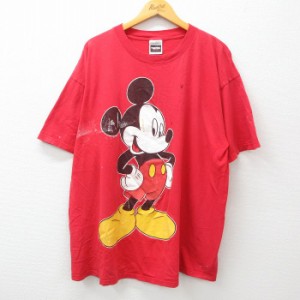 古着 TULTEX 半袖 ビンテージ Tシャツ メンズ 90年代 90s ディズニー DISNEY ミッキー MICKEY MOUSE 大きいサイズ コットン ク 中古 古着