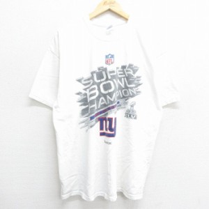 古着 半袖 ビンテージ Tシャツ メンズ 00年代 00s リーボック REEBOK NFL ニューヨークジャイアンツ 大きいサイズ コットン ク 中古 古着