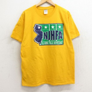 古着 ジャージーズ 半袖 ビンテージ Tシャツ メンズ 00年代 00s NJHFA 1 クルーネック 黄 イエロー XLサイズ 中古 中古 古着