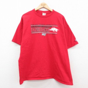 古着 チャンピオン champion 半袖 ビンテージ Tシャツ メンズ 00年代 00s アーカンソー大学 レイザーバックス フットボール 大 中古 古着