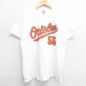 古着 フルーツオブザルーム 半袖 ビンテージ Tシャツ メンズ 00年代 00s MLB ボルチモアオリオールズ ラモンヘルナンデス 55  中古 古着