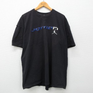 古着 半袖 ビンテージ Tシャツ メンズ 00年代 00s マイケルジョーダン エアジョーダン 大きいサイズ コットン クルーネック 黒 中古 古着