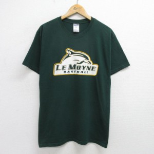 古着 ジャージーズ 半袖 ビンテージ Tシャツ メンズ 00年代 00s イルカ ベースボール クルーネック 緑 グリーン Lサイズ 中古 中古 古着