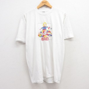 古着 ジャージーズ 半袖 ビンテージ Tシャツ メンズ 00年代 00s 女性 クルーネック 白 ホワイト XLサイズ 中古 中古 古着