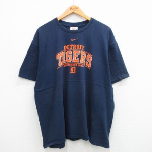 古着 ナイキ NIKE 半袖 ビンテージ Tシャツ メンズ 00年代 00s MLB デトロイトタイガース 大きいサイズ コットン クルーネック 中古 古着