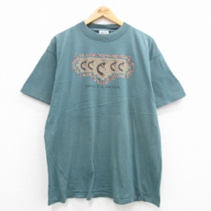 古着 TULTEX 半袖 ビンテージ Tシャツ メンズ 90年代 90s ブライスキャニオン ココペリ ホピ族 大きいサイズ コットン クルー 中古 古着