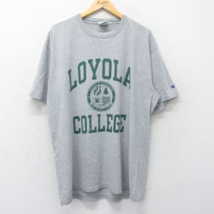 古着 チャンピオン Champion 半袖 ビンテージ Tシャツ メンズ 00年代 00s ロヨラ大学 カレッジ 大きいサイズ グレー 霜降り XL 中古 古着