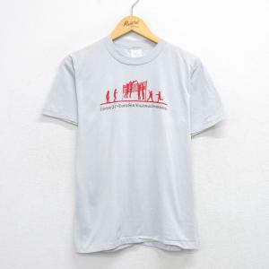 古着 半袖 ビンテージ Tシャツ メンズ 80年代 80s バレーボール クルーネック 薄グレー系 Mサイズ 中古 中古 古着