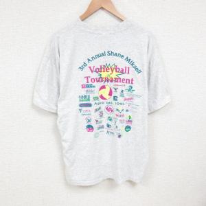 古着 ヘインズ Hanes 半袖 ビンテージ Tシャツ メンズ 90年代 90s バレーボール 企業広告 大きいサイズ クルーネック USA製 グ 中古 古着
