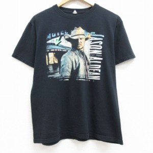 古着 半袖 ビンテージ ロック バンド Tシャツ メンズ 00年代 00s ジェイソンアルディーン コットン クルーネック 黒 ブラック Lサイズ 中
