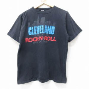 古着 半袖 ビンテージ バンド Tシャツ メンズ90年代 90s クリーブランド ロックンロールの殿堂 コットン クルーネック USA製  中古 古着