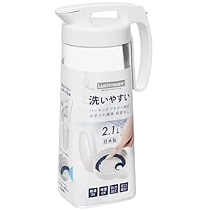 岩崎工業 冷水筒 2.1L シームレスピッチャー K-1286 W 熱湯可 日本製 ホワ (未使用の新古品)