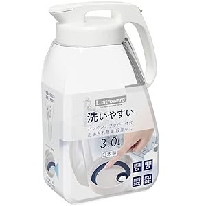 岩崎工業 冷水筒 3.0L シームレスピッチャー K-1287 W 熱湯可 日本製 ホワ (未使用の新古品)