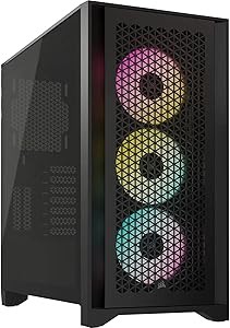 CORSAIR iCUE 4000D RGB Airflow Tempered Glass Mid-Tower Black ミドルタ(未使用の新古品)