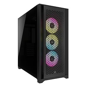 CORSAIR iCUE 5000D RGB Airflow Tempered Glass Mid-Tower Black ミドルタ(未使用の新古品)