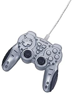 【2004年モデル】ELECOM 振動機能・連射機能付アナログ12ボタンUSBゲームパ(中古品)