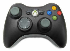 Xbox 360 ワイヤレスコントローラー(ブラック)(中古品)