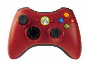 Xbox 360 ワイヤレスコントローラー (リミテッドエディション レッド) プレ(中古品)
