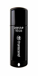 Transcend USBメモリ 16GB USB 2.0 キャップ式 ブラック  TS16(中古品)