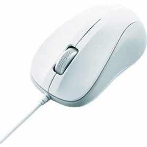 エレコム 有線マウス USB 3ボタン 光学式 ホワイト ROHS指令準拠 M-K5URWH/(中古品)