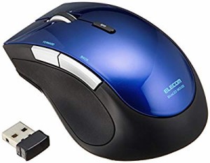 エレコム ワイヤレスマウス BlueLED 5ボタン ブルー M-BL22DBBU(中古品)