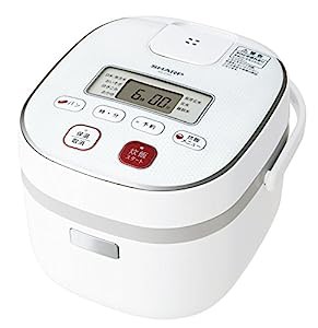 シャープ 炊飯器 0.54Lタイプ ホワイト系 KS-C5H-W(中古品)