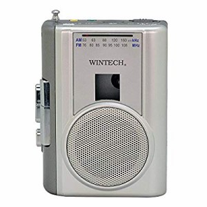 WINTECH テープレコーダー 外部マイク付属/カセット再生・録音対応/AMFMラ (中古品)