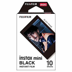 FUJIFILM インスタントカメラ チェキ用フィルム 10枚入 ブラック INSTAX MI(中古品)