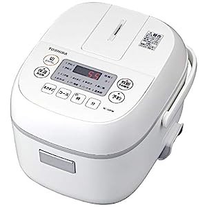 東芝 マイコンジャー炊飯器（3合炊き） ホワイトTOSHIBA RC-5MFM-W(中古品)