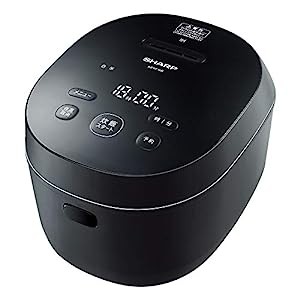 シャープ 炊飯器 5.5合 IH式 PLAINLY 匠の火加減 ブラック KS-HF10B-B(中古品)