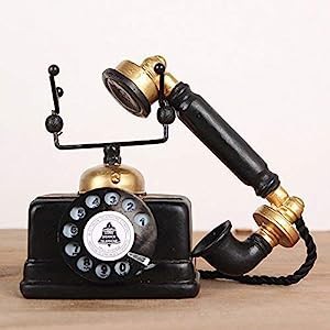 Zxyan レトロ電話機 古いヴィンテージアンティーク樹脂の装飾電話のホーム (中古品)